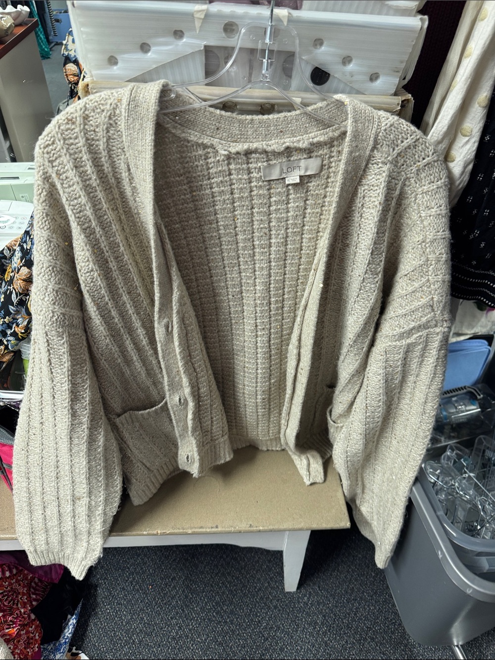 Loft sparkle cardigan xl // 092909